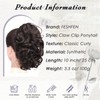 FESHFEN Ponytail Hair Pieces, Short Curly Wavy Hair Clip, Braid