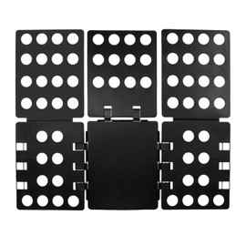 Laundry Folding Board for Clothes,T-Shirt Folder Board Adult & Kids Black Plastic Clothes Folding Aid Space-Saving Organiser for Shirts, Towels & Pajamas