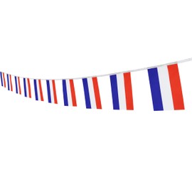 Netherlands Dutch String Banner Flag,5.5 x 8.2 Inch String Banner,Indoor and Outdoor Party Decorations,16 ft 20 Mini Flags.