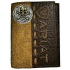 Custom Skull ARIAT RoughRider Leather and Suede Trifold Wallet
