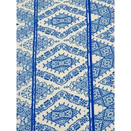 Ethnic Stripe Bubble Crepe Apparel  Fabric  Apparel Blue Diamond By the Yard