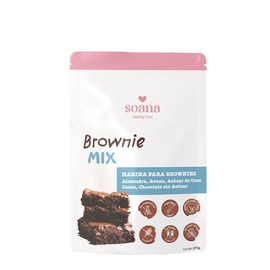Harina para Brownies de Harina de Almendra y Avena, Soana, Vegana, 400 gr, Postre Saludable