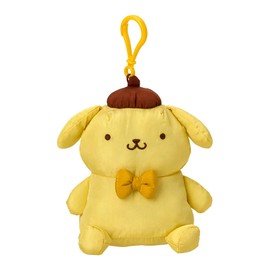 Sanrio 320463 Mascot Holder (Fluffy Shakizu) Pom Pompurin, Nylon, Polyester, ABS Resin, Recommended Age: 6 years and up, Strap