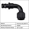 Lencool Racing Push Lock Hose Fitting End 4AN 90 Degree