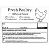Poultry Freezer Labels,4x3 Inch with Handling Instructions Exemption,50 Pcs