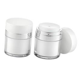 DECHOUS 2Pcs Portable Vacuum Sub Bottles Double Layer Leak Lotion and Cream Jars for Travel Capacity for Outdoor Use and Business Trips