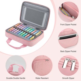 Bible Cover Case for Women - Large Bible Case - Bible Bags Journal Case - Bible Carrying Case Book Protector - Bible Carrier with Zipper Pocket - Detachable Pen Slot - Bible Gift for Girls (Pink)