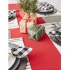 DII Solid Woven Table Runner, 13x72, Tango Red
