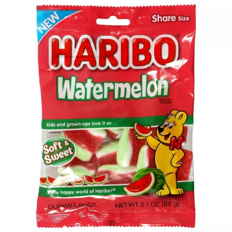 HARIBO (1) Haribo Watermelon 3.1oz Bag Soft & Sweet Gummi