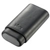 Visol Burgos Black Leather Cigar Case - Holds 3 Cigars