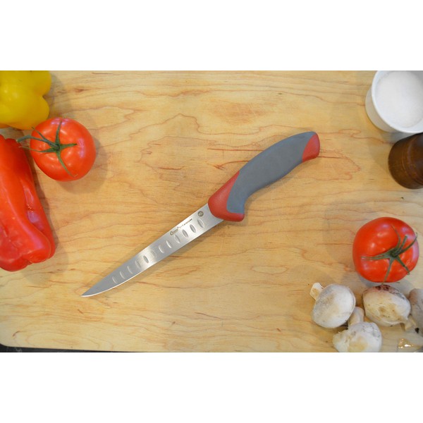 Clauss T-18416 Bonded Slicing Knife, Titanium, Grey/Red, 6.5-Inch