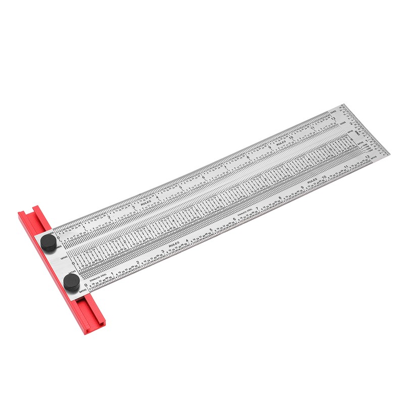 Marking T Ruler Stainless Steel Protective Powder Coating Black Scale