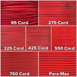 Paracord Planet 95, 275, 325, 425, 550, 750, and ParaMax Paracord – Tactical Cord for Outdoors