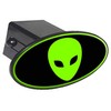 GRAPHICS & MORE Alien Head Green On Black Oval Tow
