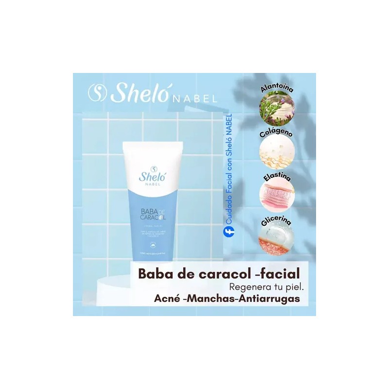 4 Crema Facial De Baba Caracol Sheló Repara Piel +