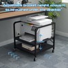 METYERRY Under Desk Printer Stand with Power Outlet Large Printer