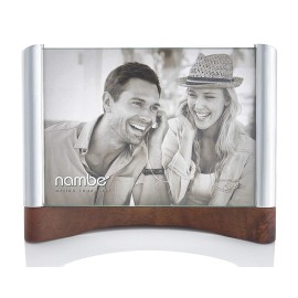 Nambe Sky View Picture Frame, Acacia Wood and Glass 4x6, 5x7, 8x10 - 8x10