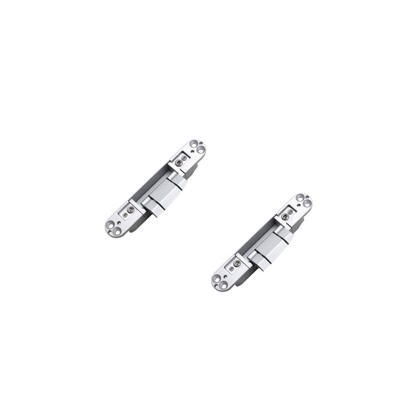 2 Pack Invisible Door Hinges, 3D Adjustable Concealed Aluminum Alloy