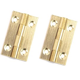Merriway BH03470 (2 Pcs) 38mm (1.1/2 inch) Solid Brass Butt Hinge - Pack of 2 Pieces
