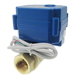 SENSTREE 1/2" Motorized Ball Valve, Brass Electric Ball Valve, DC9-24V and 2 Wire Auto Return Setup, Normally Closed