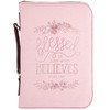 Luke 1:45 Blessed is She Bible Cover - Pink Imitation