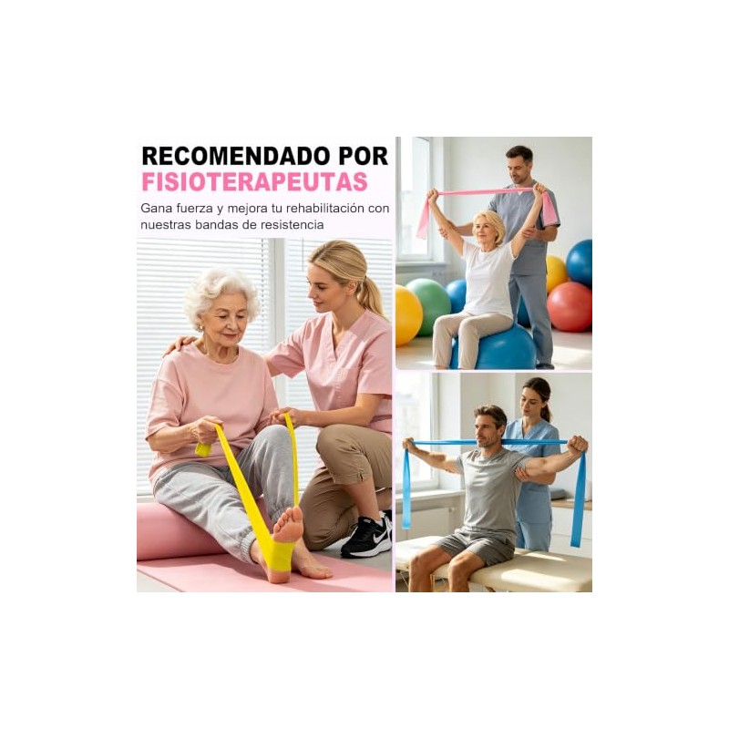 6 PCS Bandas de Resistencia,Bandas Elásticas,Varias Libras,Ligas Elásticas de Látex