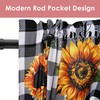 aiwkjdns 3 Piece Sunflower Kitchen Curtains and Valances Set for