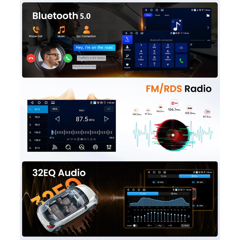 4Core 4G+64G Android 13 Car Stereo Radio for Honda CRV