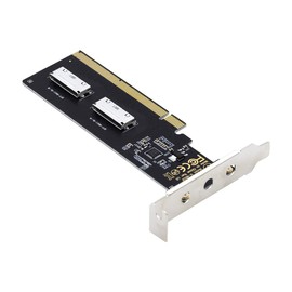 NFHK Adapter PCIE4.0 PCI-Express 16x to Dual Oculink SFF-8612 SFF-8611 8X VROC Adapter for Mainboard SSD Graphics Card