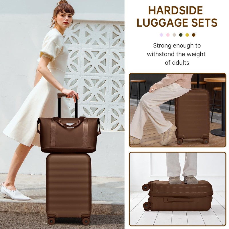 TRIPLAYER Carry On Luggage Set 3 Piece, Carry-on Suitcase With