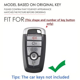 SANRILY Pink Jade Pattern 5 Button Key Fob Cover for Ford Bronco Explorer 2021 2020 F250 Fusion F350 F450 F550 Edge Escape Mustang Accessories Keyless TPU Key Case Shell with Bling Keychain