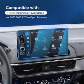 LFOTPP For 2025 Acura ADX Screen Protector 2025 ADX (A-Spec Advance) 9 Inch Navi Touchscreen [HD Glass] 2025 ADX Accessories Anti-Fingerprint 9H Hardness Tempered Glass