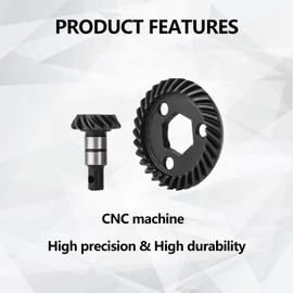 FEDCO UTB18 Bevel Gear Set 31T/13T Helical Gear 40Chrome Steel Transmission Gears for Axial Capra UTB18 Upgrades Trail 4WD&4WS 1/18 RC Crawler