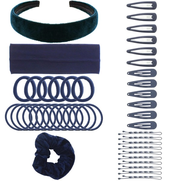 43 Piece Back to School Hair Accessories Set for Girls