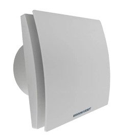 Brookvent Airstream XE+ 100HT Bathroom Extractor Fan – 100mm/4 | 23 l/s Airflow | Low Energy 8W | IPX4 Rated | Quiet Operation | Wall & Ceiling Mount | 2-Year Warranty (100mm, Humidistat & Timer)