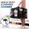 TAILI Extra Large Moving Bags, 2 Pack Black Heavy Duty