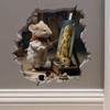 Painter Artist Mouse in Hole Decal - 3D Wall Sticker