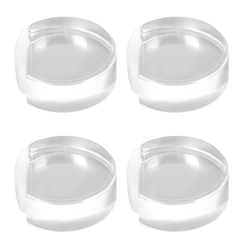 4pcs Transparent Door Stopper Soft Acrylic Door Holder Prevent Impact