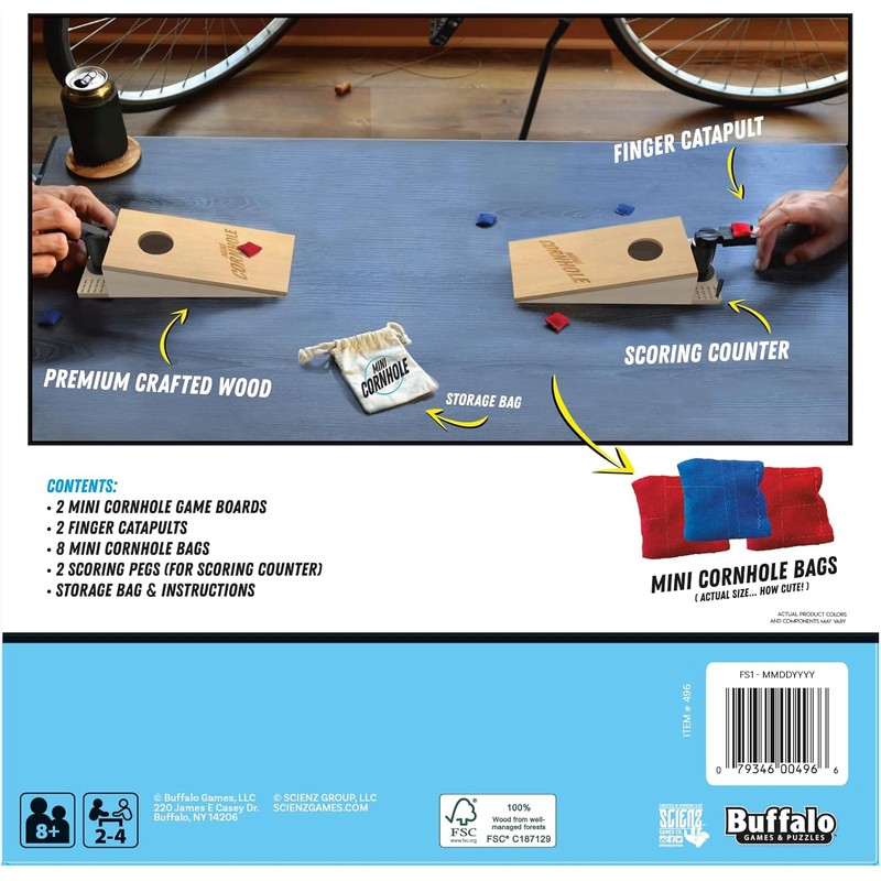 Buffalo Games - Tabletop Mini Cornhole - Dexterity Skill Game