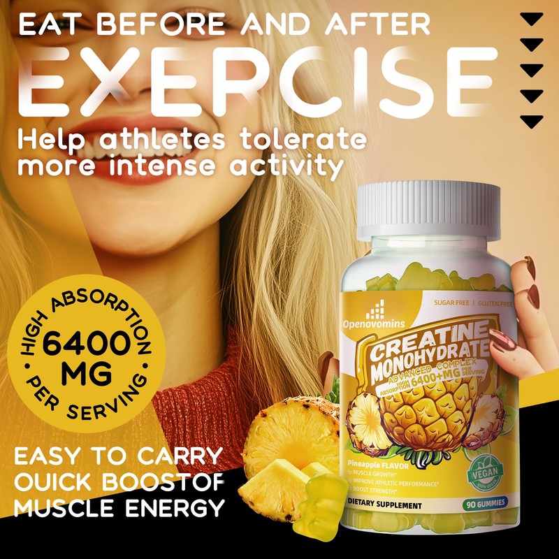 Creatine Monohydrate Gummies Complex for Men & Women -Advanced Formula