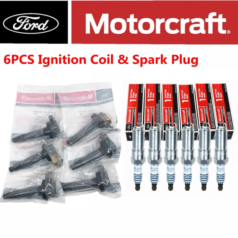 Unbranded 6PCS GENUINE Motorcraft Ignition Coil & Spark Plug For