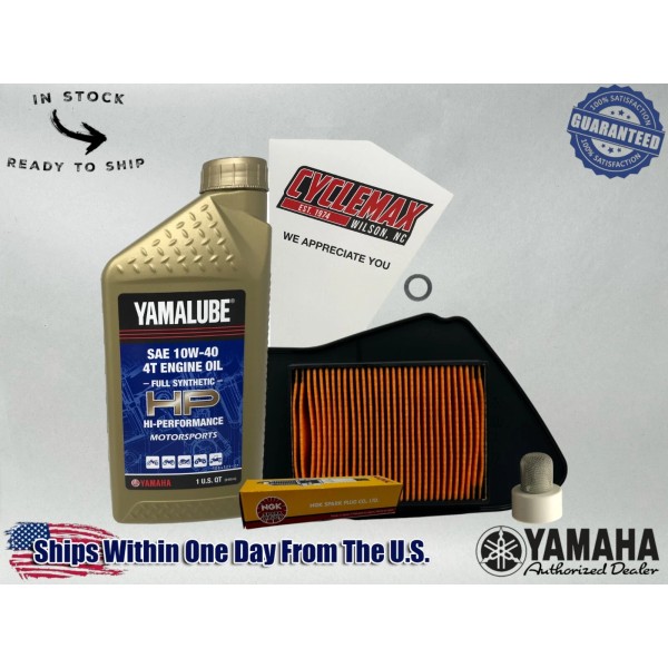 Yamaha Cyclemax Full-Synthetic Yamalube Tune-Up Kit fits 2009-2015 Yamaha ZUMA