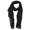 Tickled Pink Women's Classic Soft Solid Lightweight Oblong Scarf, Black,