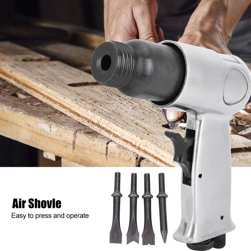 Air Air Shovel, Pneumatic Air Chisel with 4Pcs Chisel and