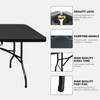 ICSPOID Portable Plastic Folding Table 4ft/6ft/8ft Heavy Duty White Black
