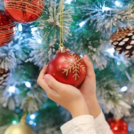 Christmas Ornament Hooks 200 Pcs Christmas Ornament Hangers String Ornament Anchor Gold Ribbon Precut Hanging Ropes with Snap Fasteners for Christmas Tree Thanksgiving Holiday Party Hanging Decoration