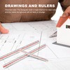 ChAusa 2 Pcs 12 Inch Scale Ruler Plastic Triangular Scale