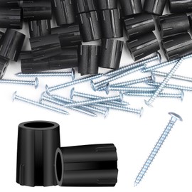 Baluster Connectors (100 Pcs) - Includes Zinc-Plated Screws, Made of High-Strength Nylon PA66, One-Piece Injection Molded, Designed for Round Tubes with 16.4-16.8 mm (Approx. 0.65 in) Inner Diameter