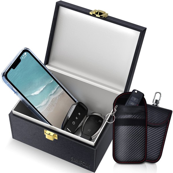 Samfolk Faraday Box with Faraday Bags for Car Keys, Car