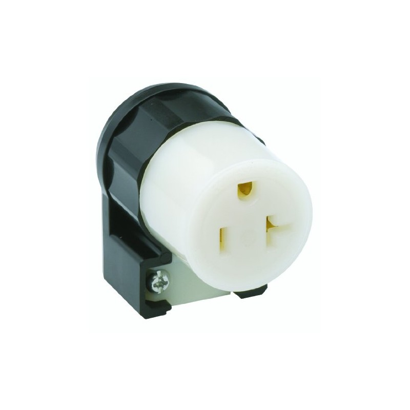 Leviton 20 Amp, 125Volt, Connector, Industrial Grade, Straight Blade, Grounding,